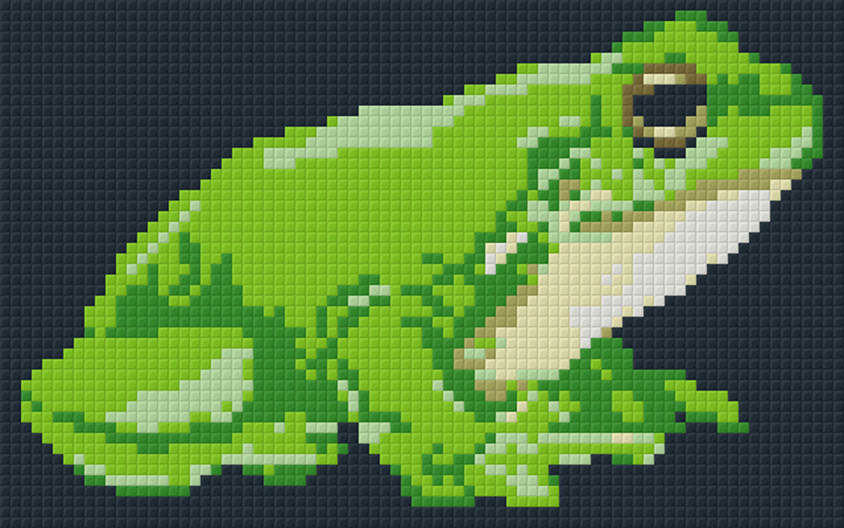 Green Tree Frog – Pixel Art USA