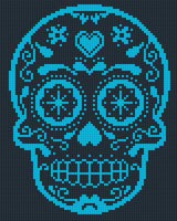 Sugar Skull Blue