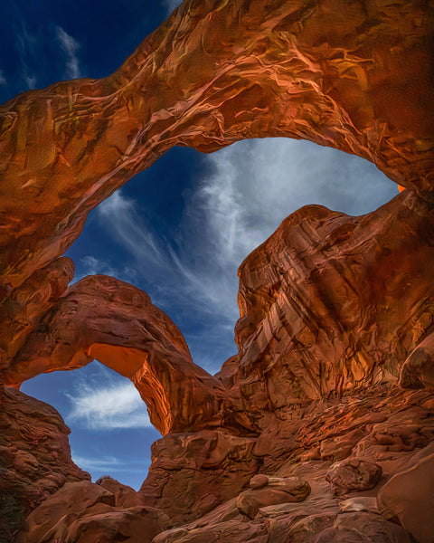 Double Arch Clouds-Photo Credit Bruce Titus Fine Art Photography Reno, NV