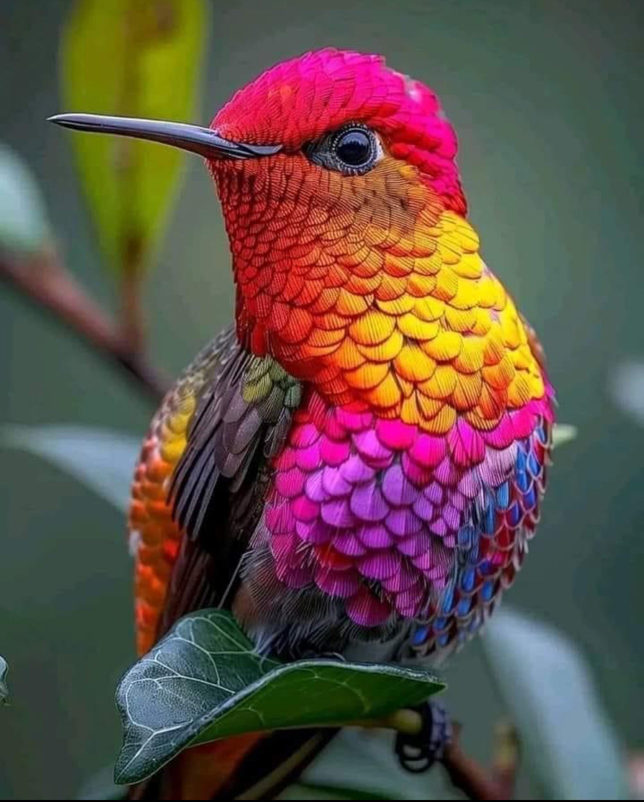 Colorful Hummingbird – Pixel Art USA