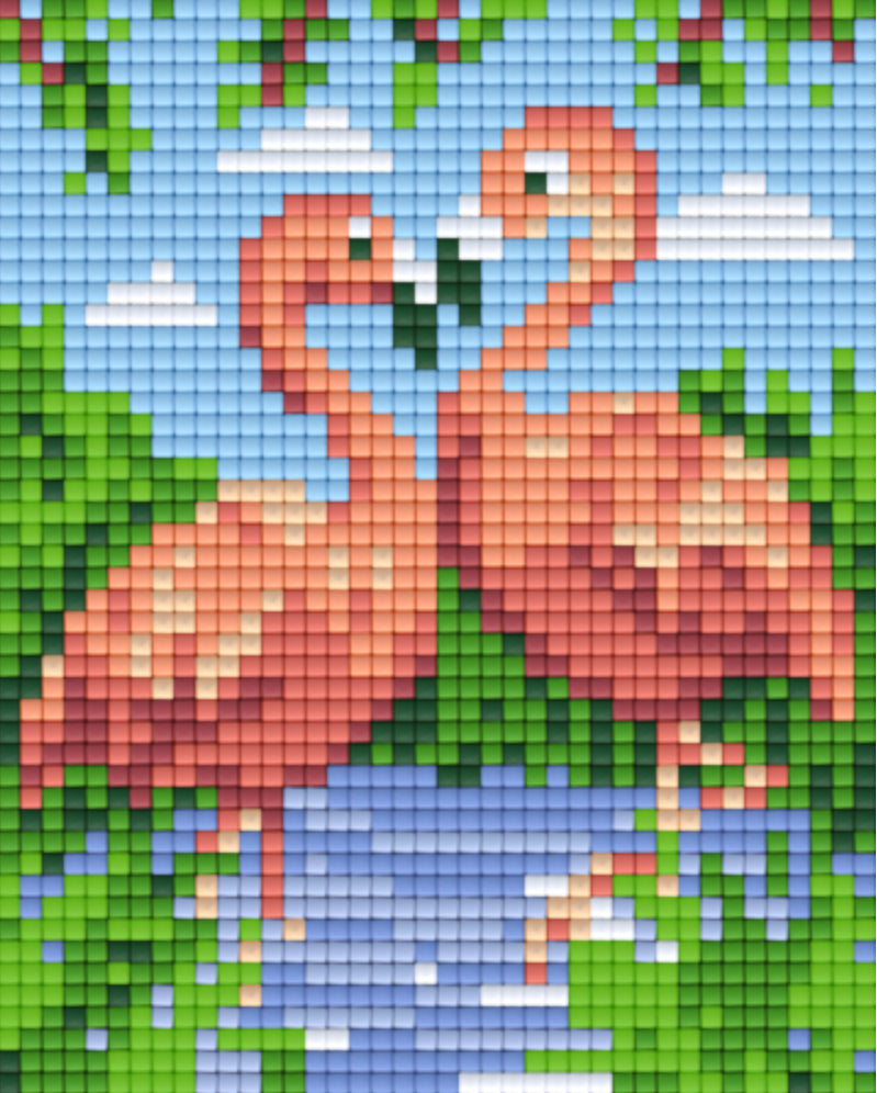 Flamingos – Pixel Art USA