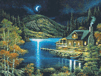 Moonlit Cabin