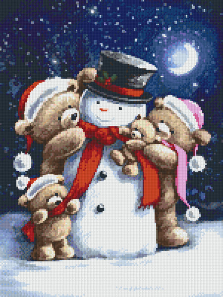 Snowman and Teddies