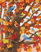 Maple Tree Marvel (Fall Birds)