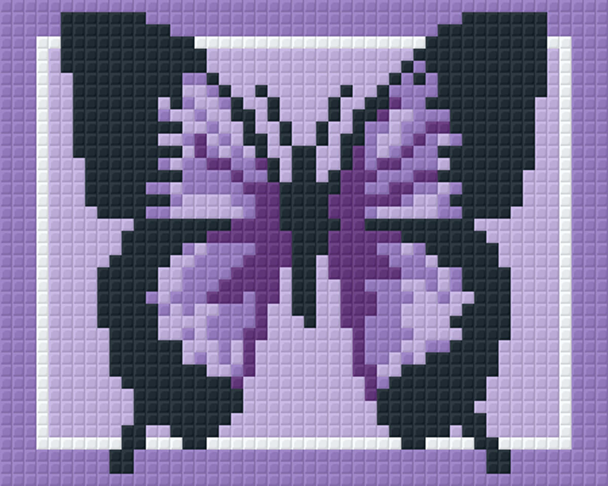 Purple Butterfly 2 – Pixel Art USA