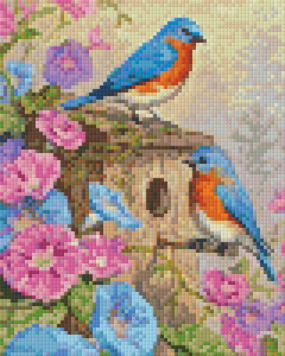 Spring Birds – Pixel Art USA