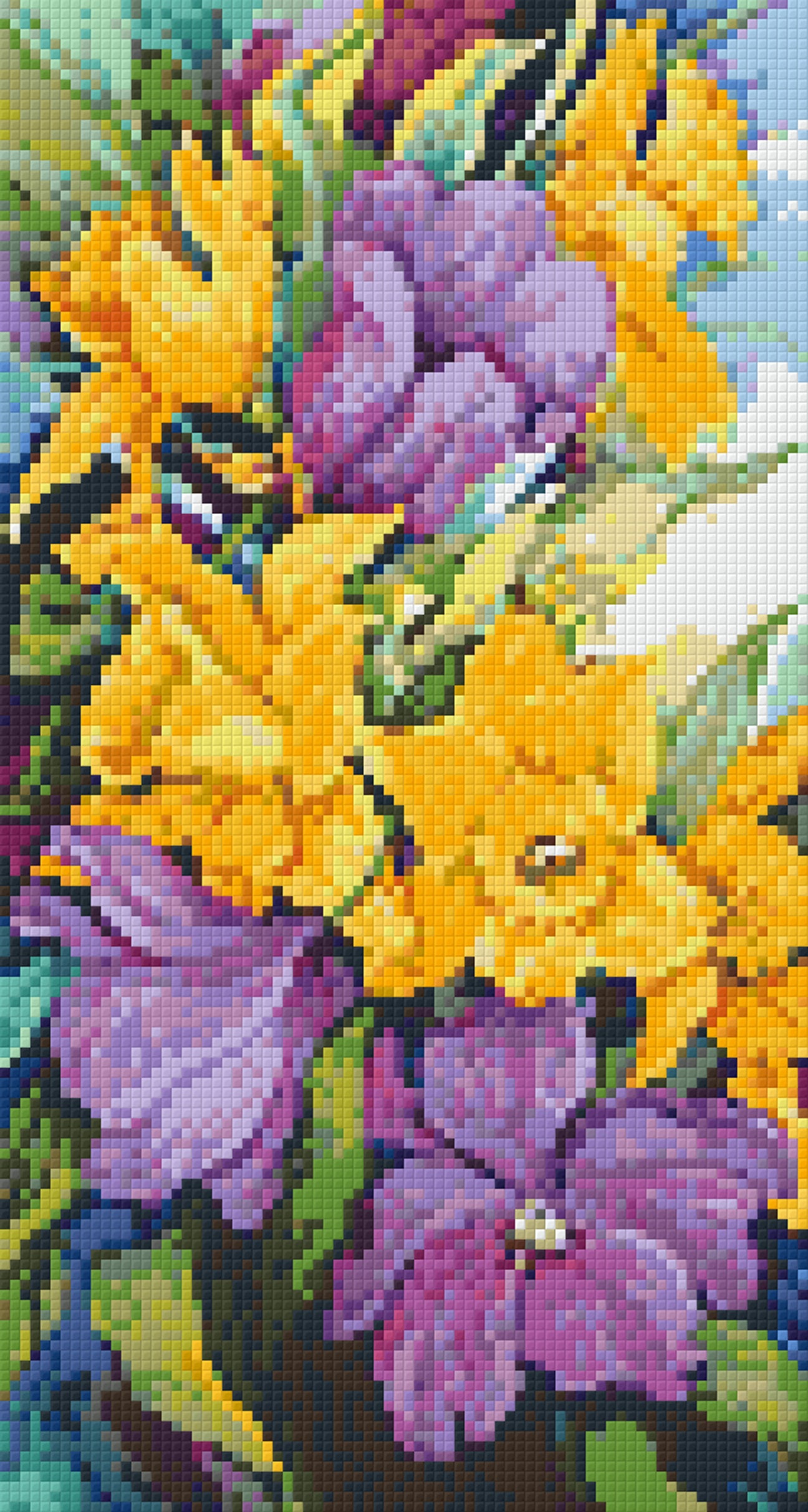 Tulips and Daffodils – Pixel Art USA