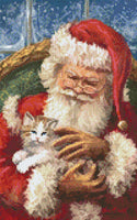 Santa and Kitten