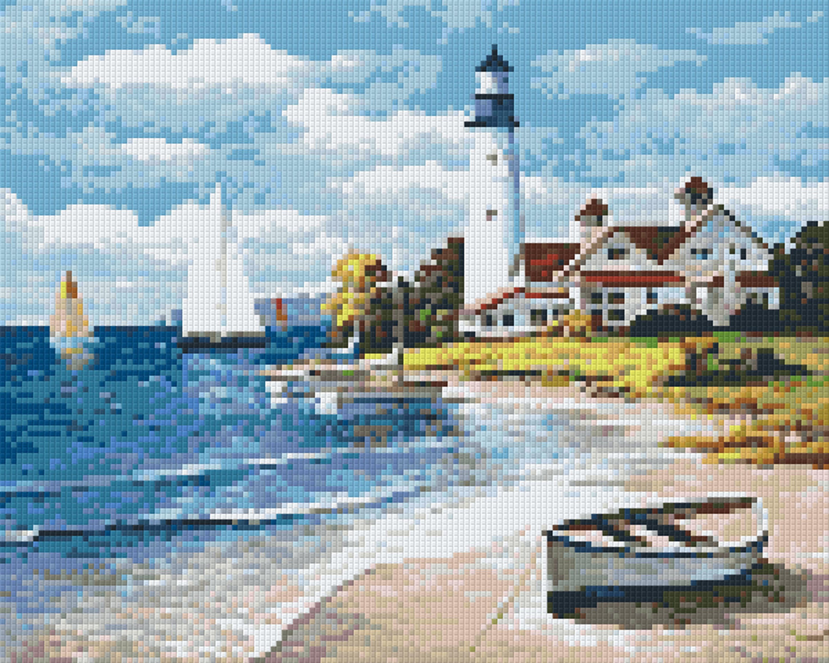 Lighthouse Bay – Pixel Art USA