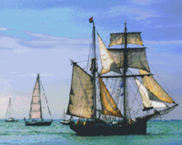 Clipper and Sailboat
